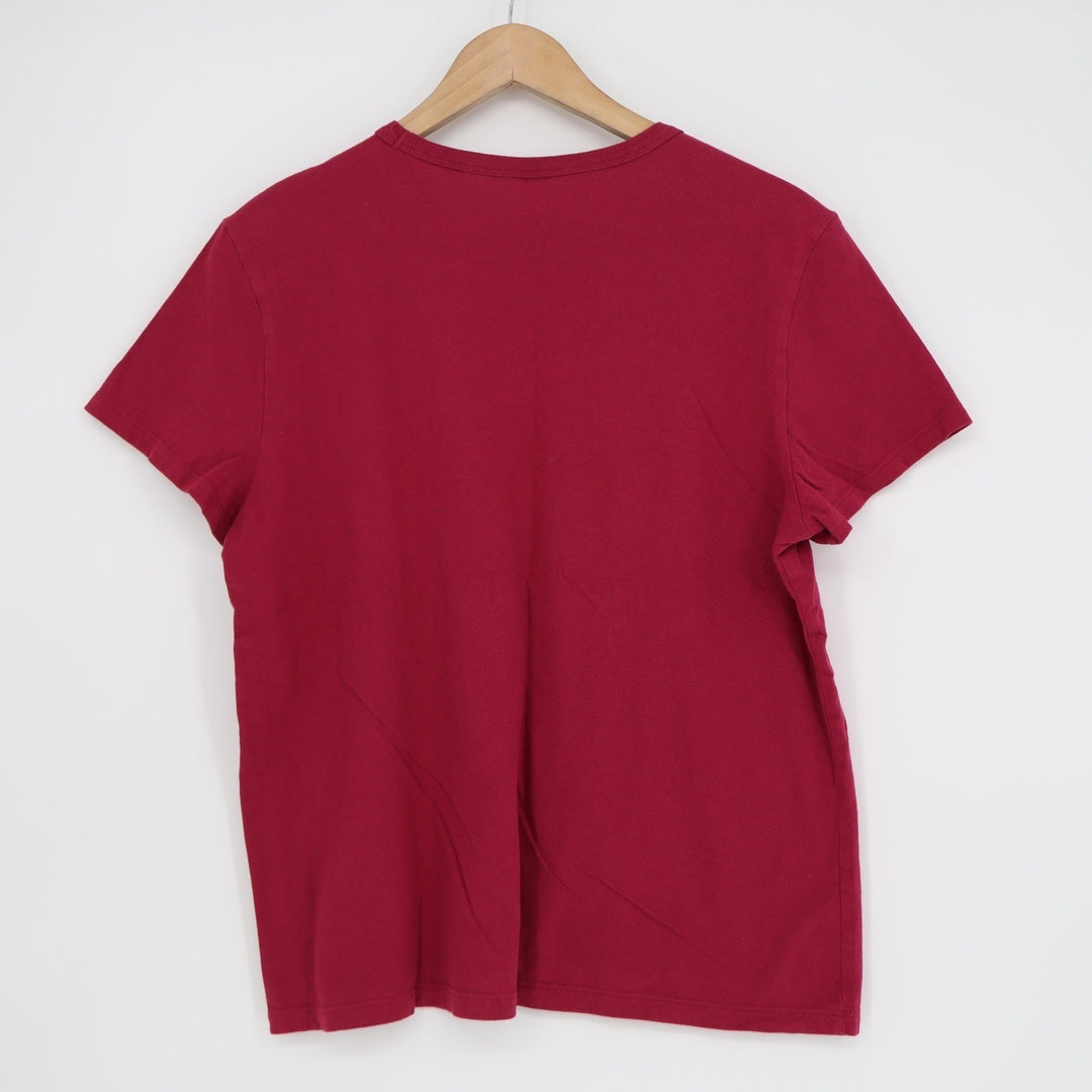 GAP Womens Large Berry Red Short Sleeve Cotton Crewneck Basic T-Shirt
