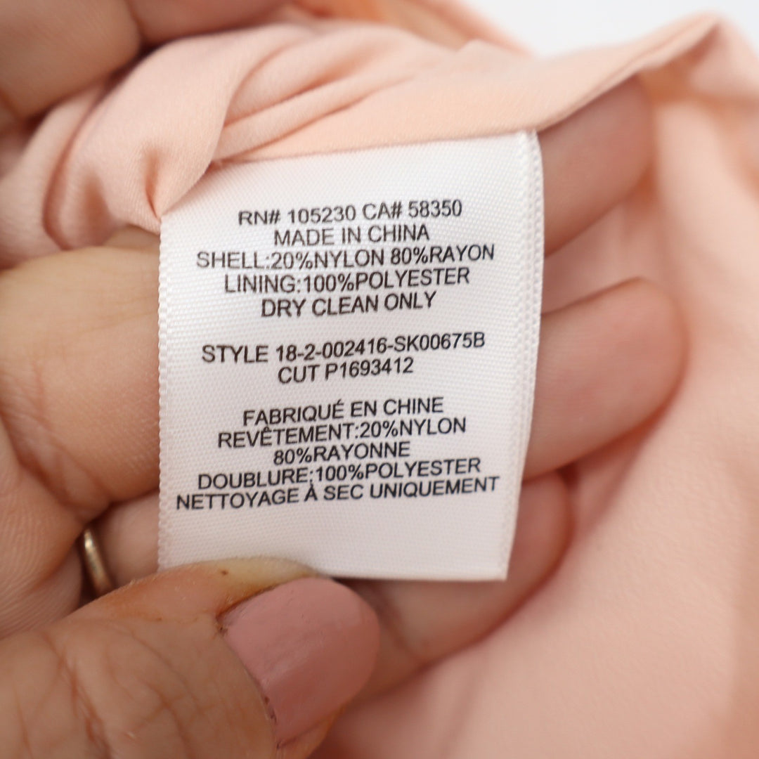 Joie Peach Pink Crinkled Asymmetrical Tiered Maxi Skirt Womens Large