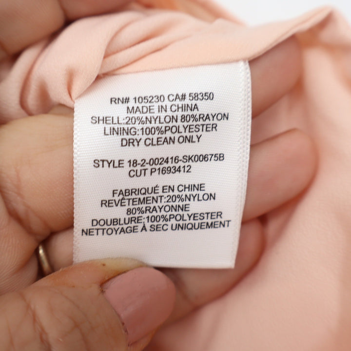 Joie Peach Pink Crinkled Asymmetrical Tiered Maxi Skirt Womens Large