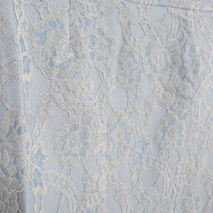 Naked Wardrobe Light Blue Floral Lace Mini Skirt Womens Medium