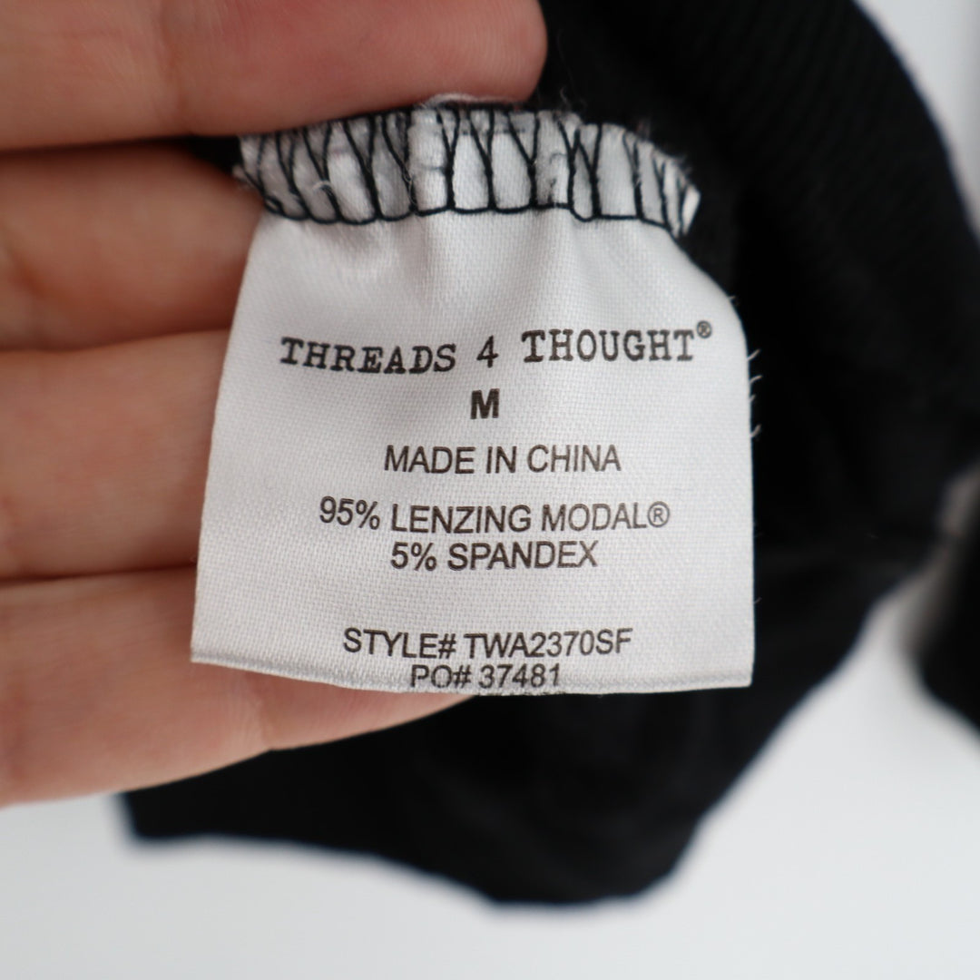 Threads 4 Thoughts Sweatshirt Womens Medium Black Stretch Long Sleeve Crew Neck