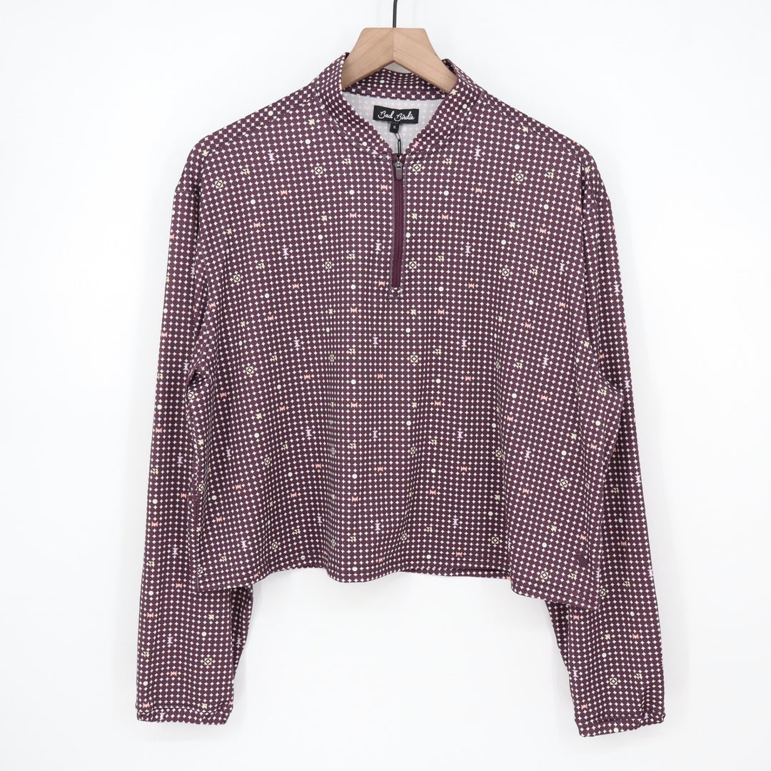 Bad Birdie Throwing Darts UV Long Sleeve Quarter Zip Pullover Purple XL NEW
