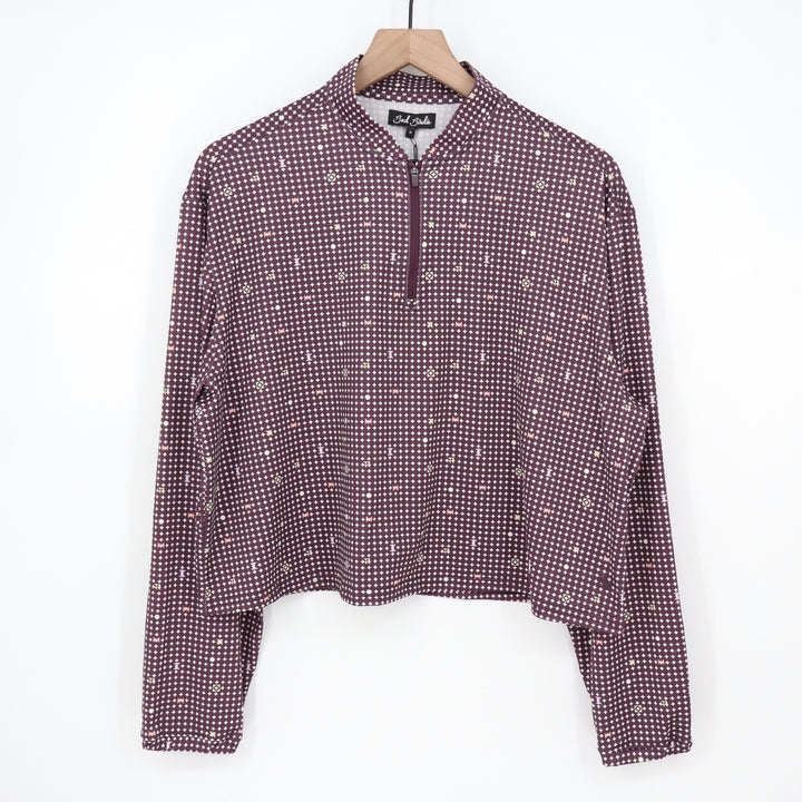 Bad Birdie Throwing Darts UV Long Sleeve Quarter Zip Pullover Purple XL NEW