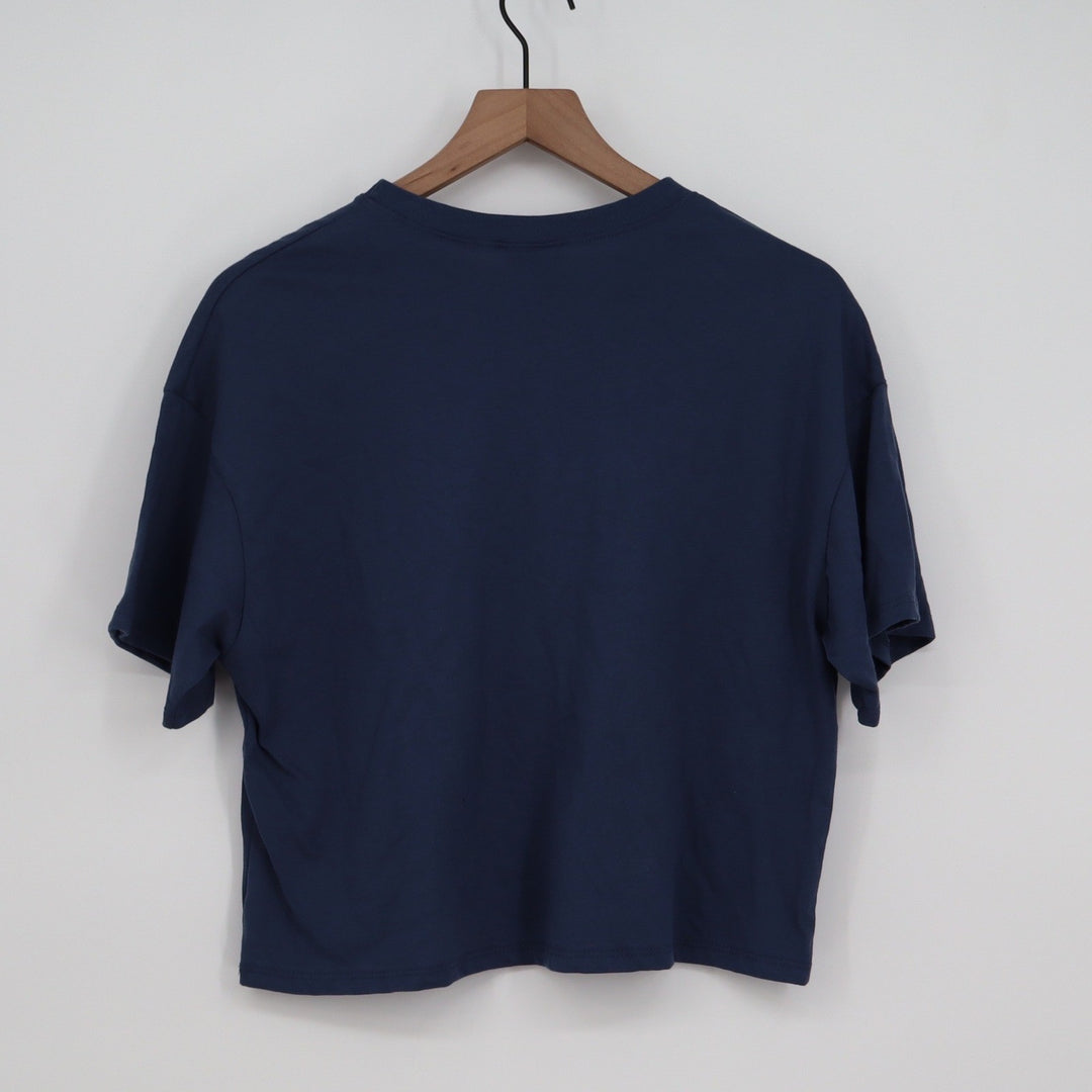 Where I'm From Connecticut USA Navy Blue Graphic Crop T-Shirt XS New