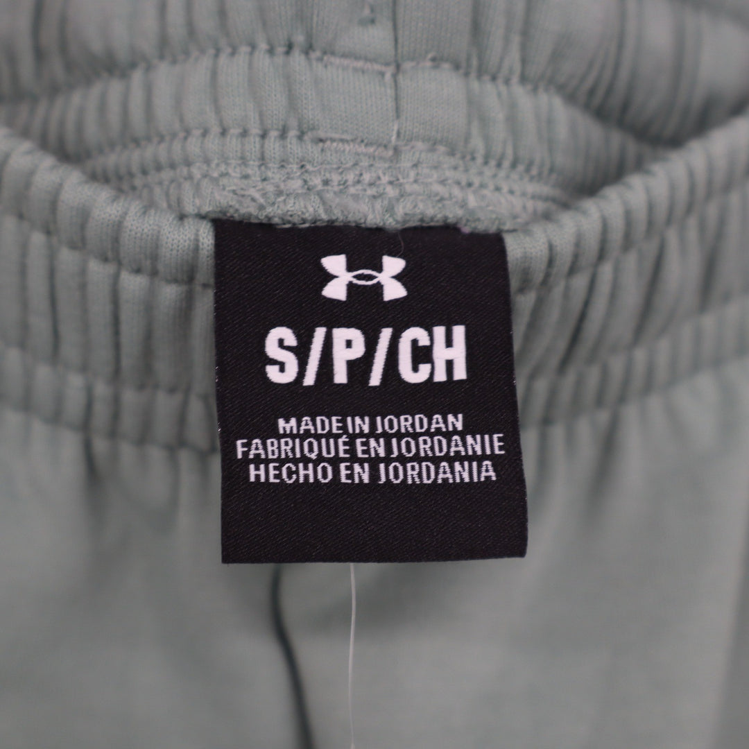 Under Armour Mens Unstoppable Fleece Shorts Sage Green Size Small NEW