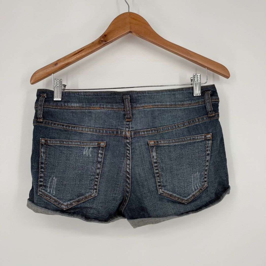 Forever 21 Premium Denim Distressed Cuffed Shorts Size 28