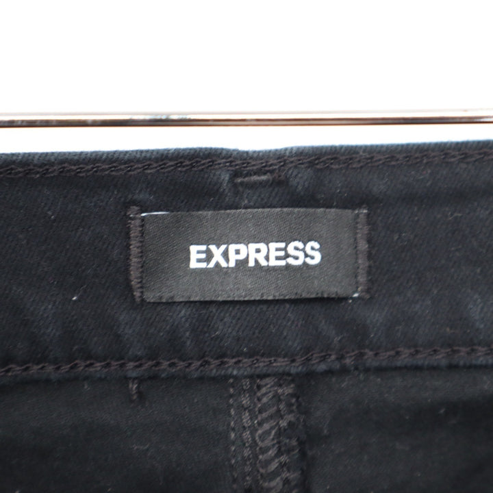Express Skyscraper High Rise Flare Jeans Black Size 12R 12 Regular 6622