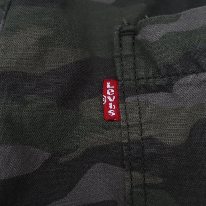 Levi's Jogger Pants Mens Medium Green Camouflage Cotton Stretch Drawstring Waist