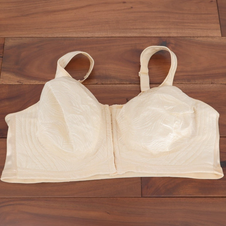 Playtex 18 Hour Posture Bra Womens 44DD Beige Nylon Stretch Wireless Front Close