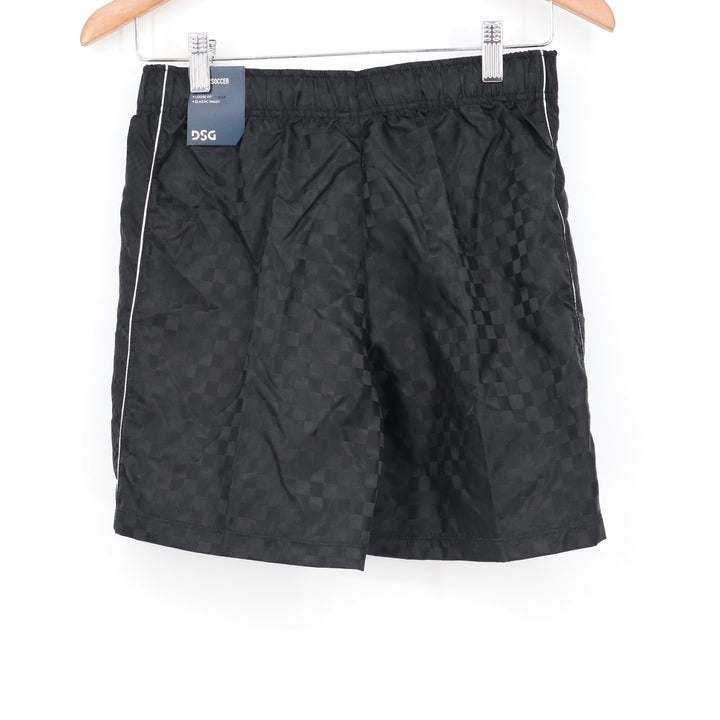 DSG Boys Black Woven Soccer Shorts Checkerboard DAB12800 Size L 14-16