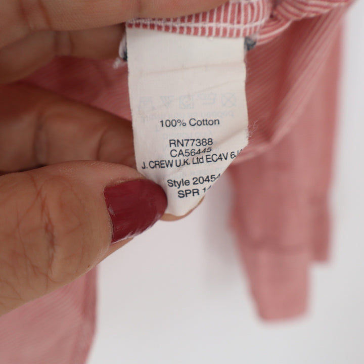 J.Crew Shirt Mens XL Lightweight Chambray Red Button-Down Striped Excellent
