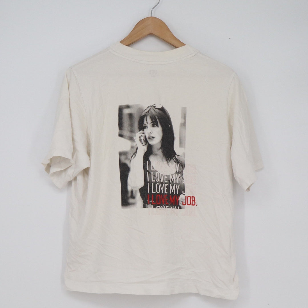 Uniqlo UT The Devil Wears Prada Graphic T-Shirt Cream Large Anne Hathaway Movie
