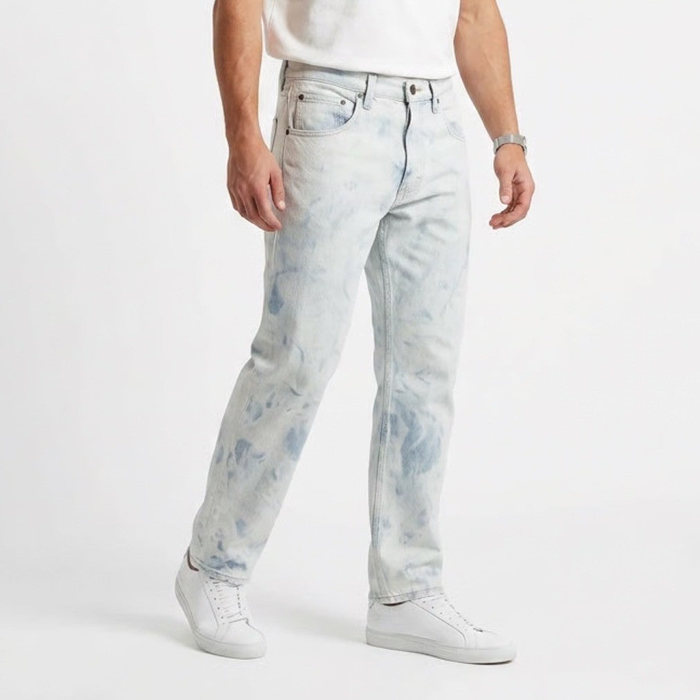 Wrangler Premium Quality Acid Wash Straight Leg Jeans Light Blue 30x30