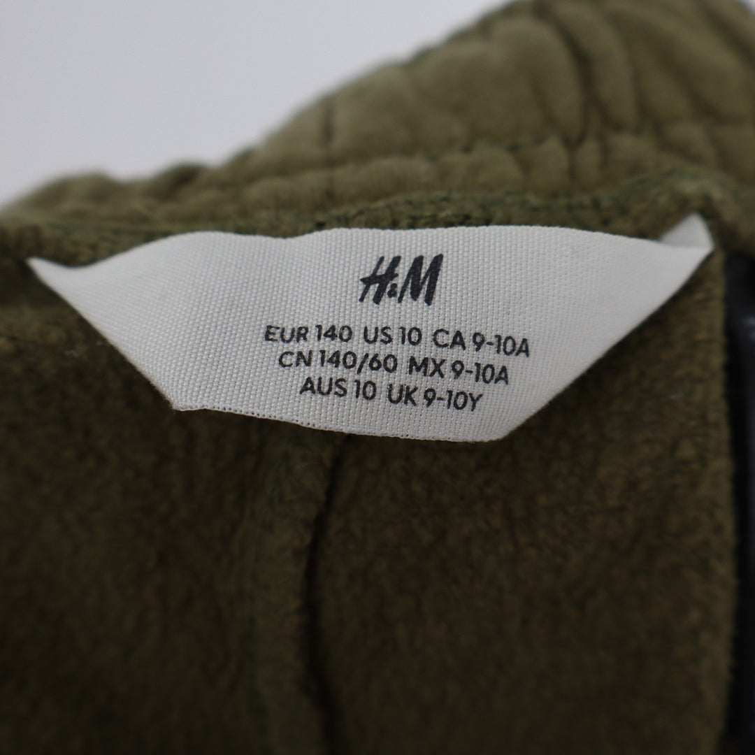 HM Boys Olive Green Cargo Sweat Shorts Elastic Waist Size 10