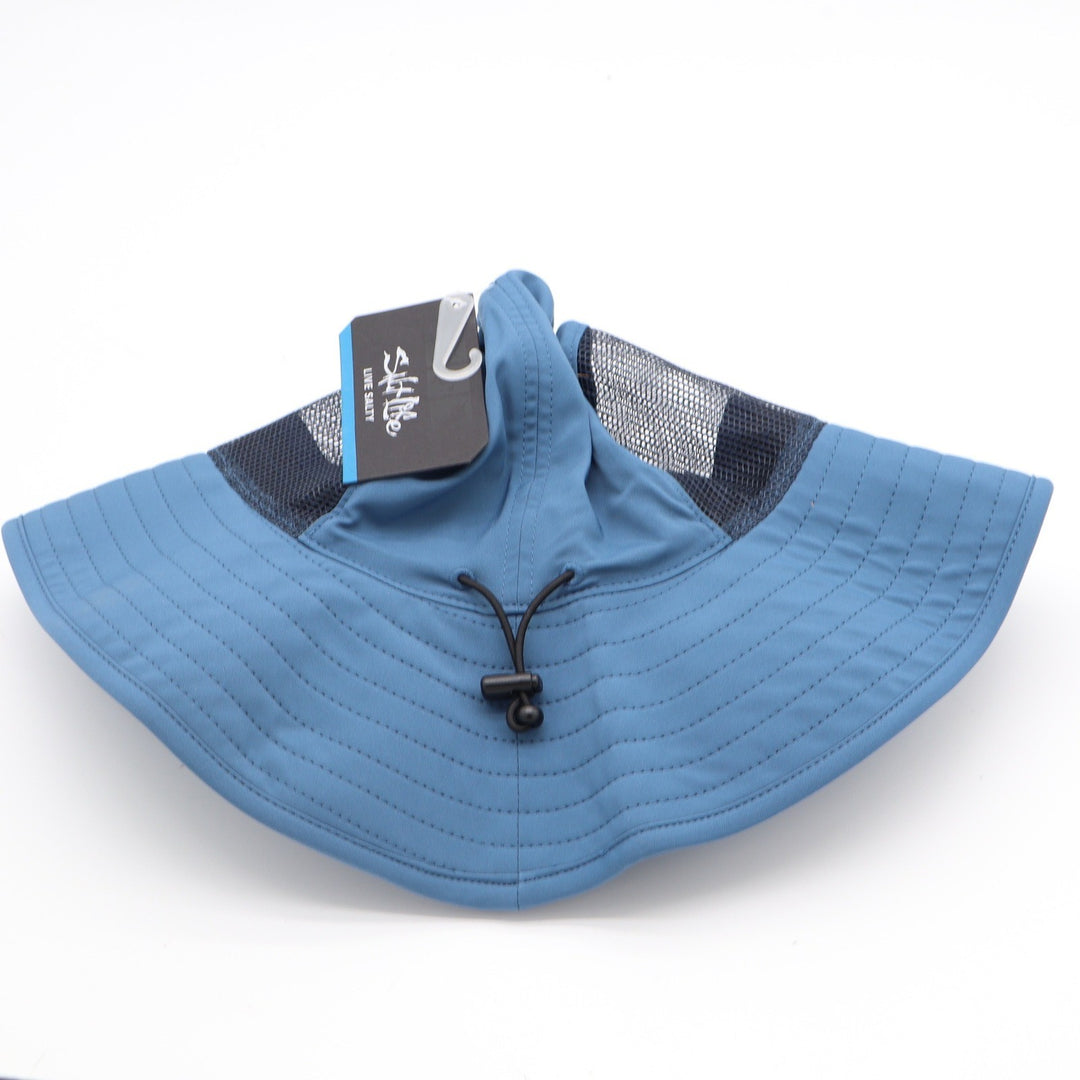 Salt Life Atlan Blue Performance Boonie Fishing Hat Mesh Sun Bucket NEW