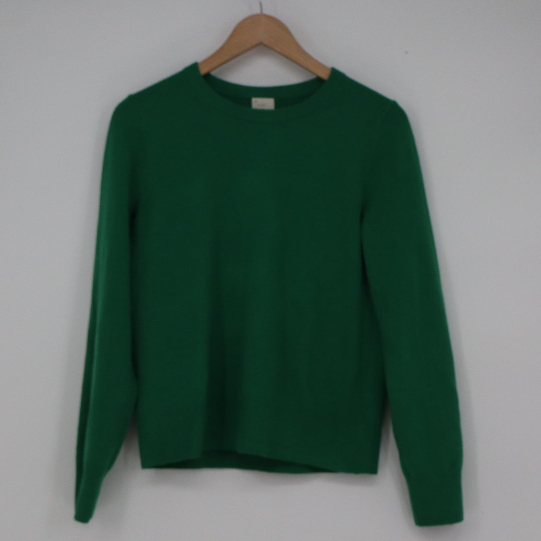 A New Day Womens Green Crewneck Long Sleeve Pullover Sweater Size M