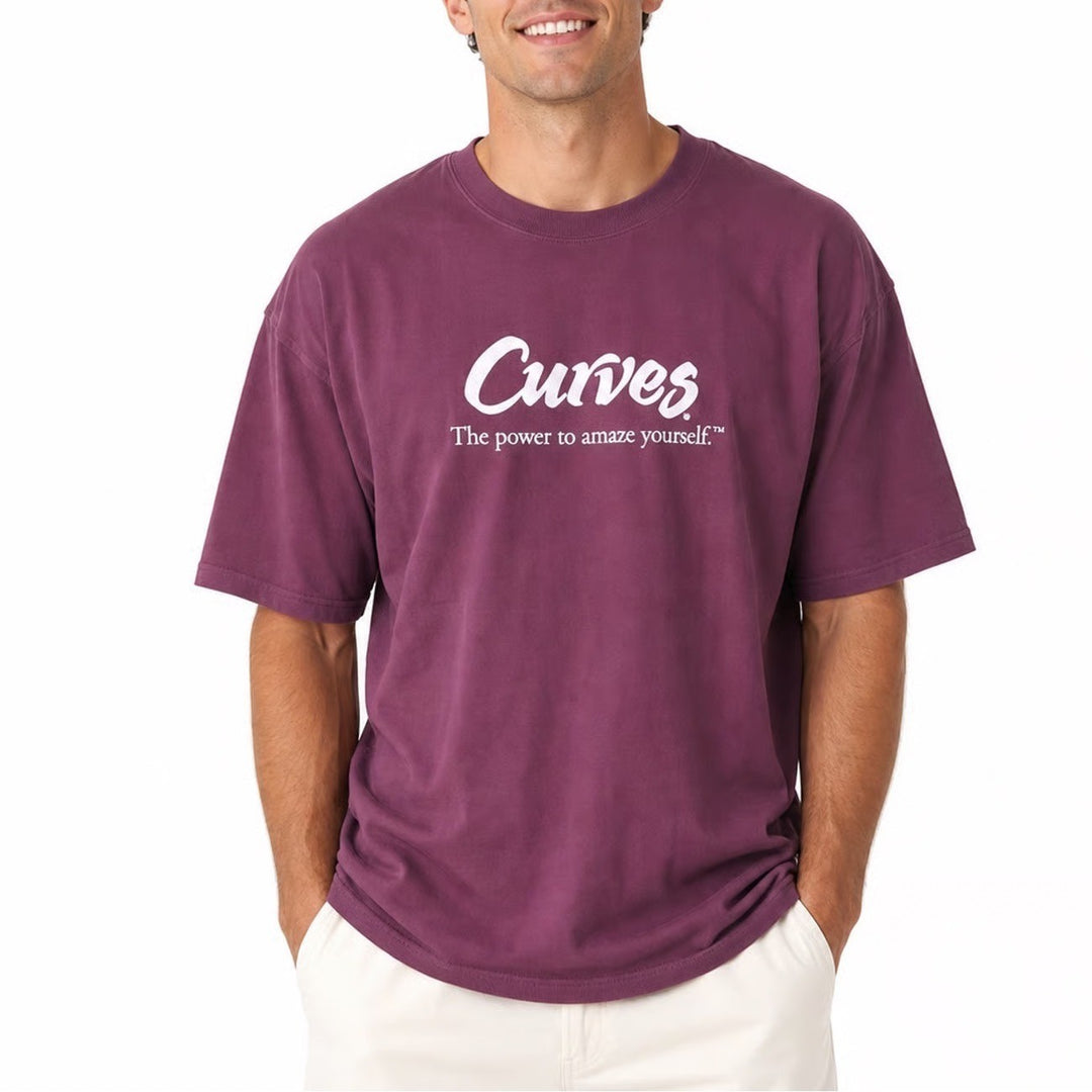 Gildan Curves Fitness Graphic T-Shirt XL Maroon Ultra Cotton Short Sleeve Tee
