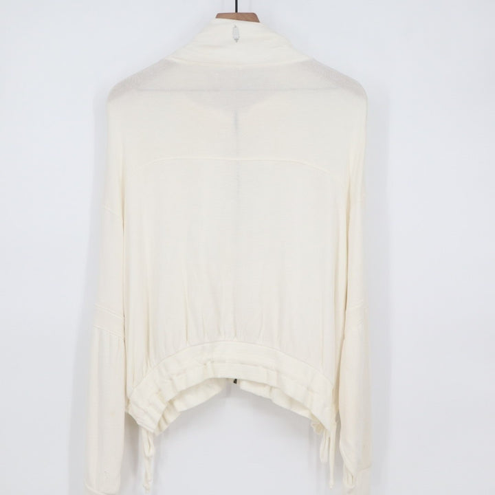 Free People Movement Jacket Womens XS White Knitted Full Zip Long Sleeve Outdoor
