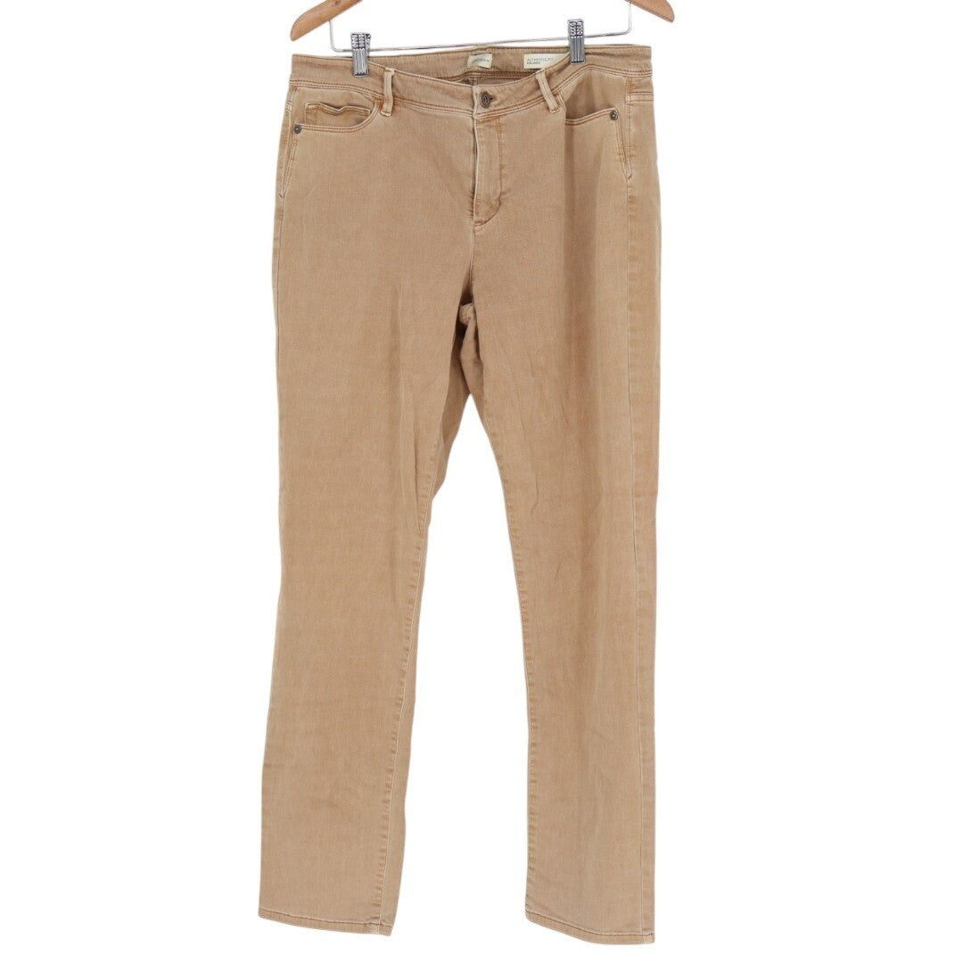 J. Jill Ankle Jeans Womens 14 Brown Denim cotton Stretch Slim Leg Athletic Fit