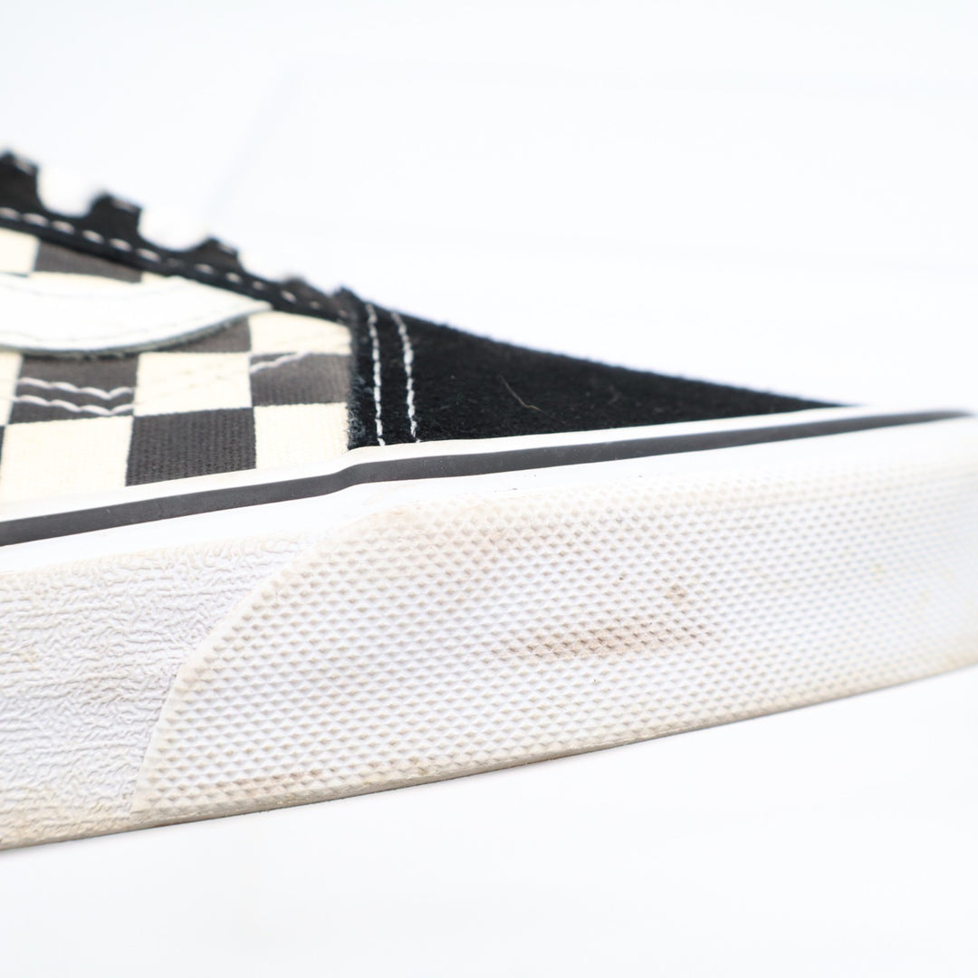 Vans Old Skool Sneakers Unisex M8/W9.5 Black White Check Round Toe Skate Shoes