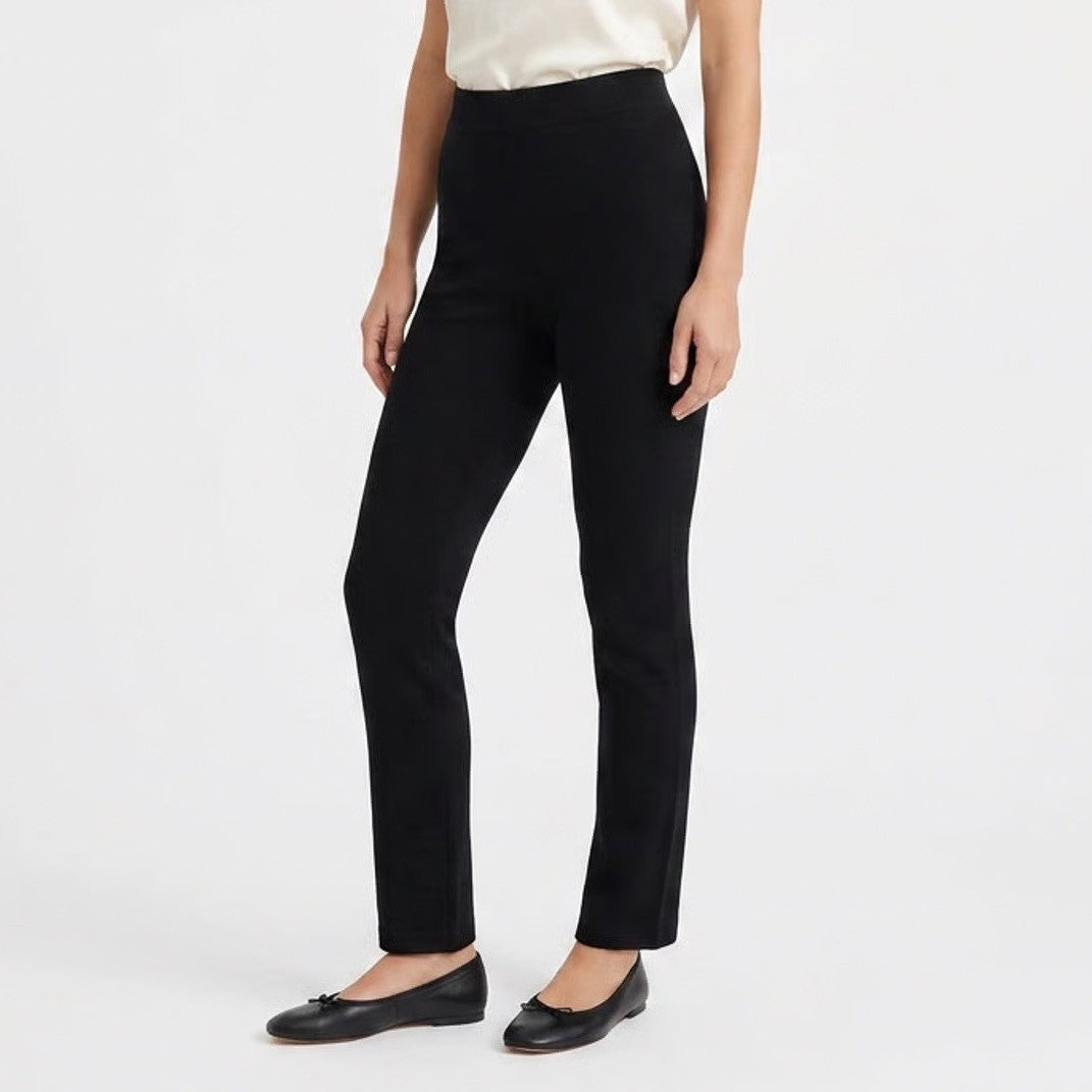 Vince Black Slim Straight Leg Pull On Leggings Italian Fabric Pants Small SP