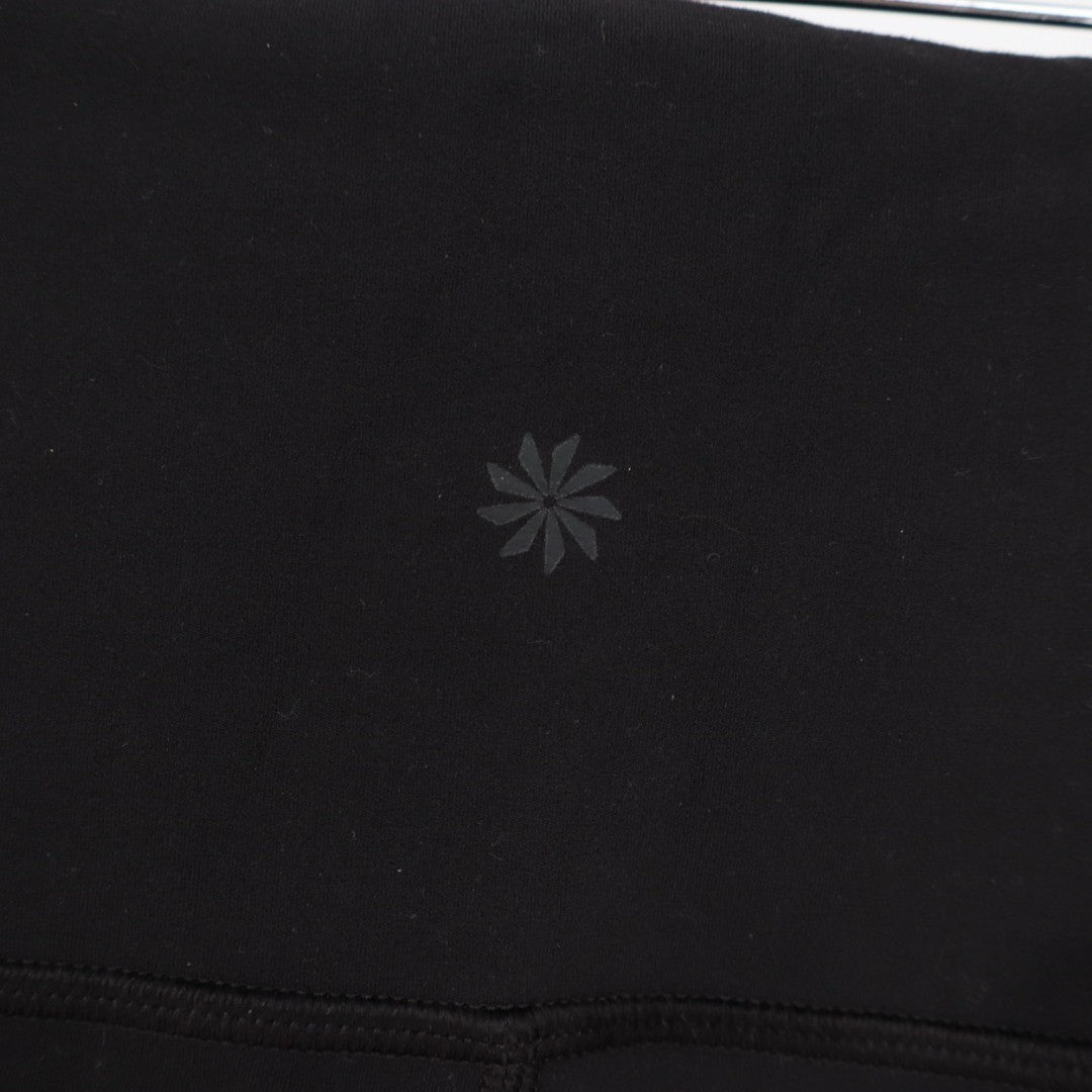 Athleta Horizon Scallop Capri Leggings Womens XS Black Stretch High Waist Active