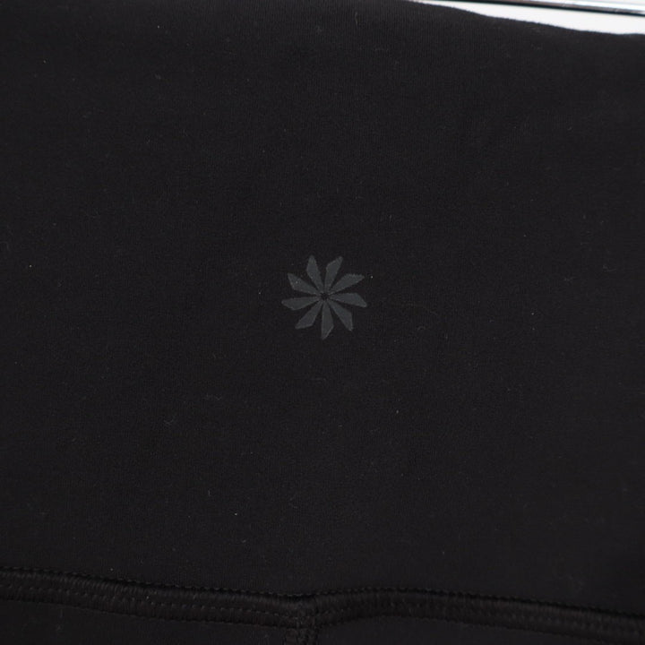 Athleta Horizon Scallop Capri Leggings Womens XS Black Stretch High Waist Active