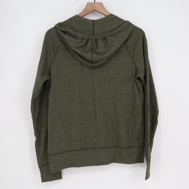American Giant Lightweight Full Zip Hoodie Womens Small Forest Night Heather
