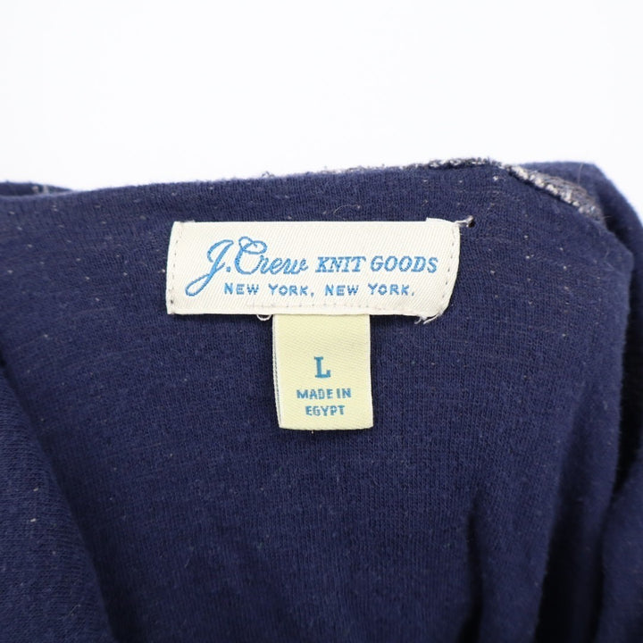 J. Crew Hoodie Men's Large Heather Gray Cotton Raglan Sleeve Kangaroo Pocket