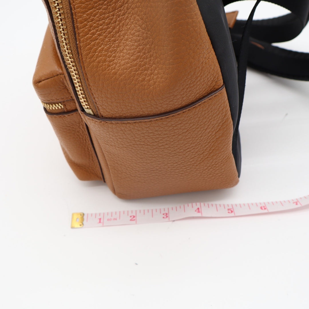 Coach Mini Charlie Womens Backpack Saddle Brown Pebbled Leather Padded Strap Bag