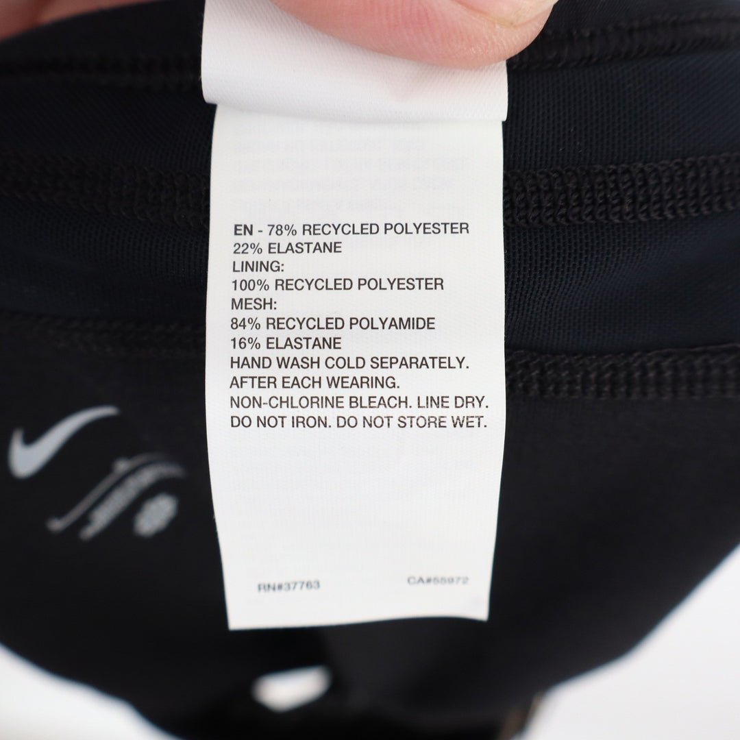 Nike Swim Womens Black High Waist Bikini Bottom Size Large