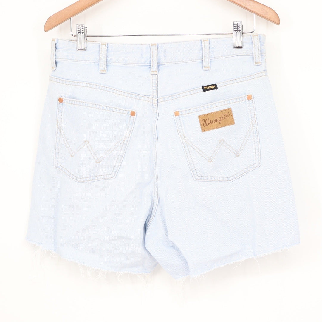 Wrangler Womens High Rise Light Wash Raw Hem Denim Shorts Size 31 NEW