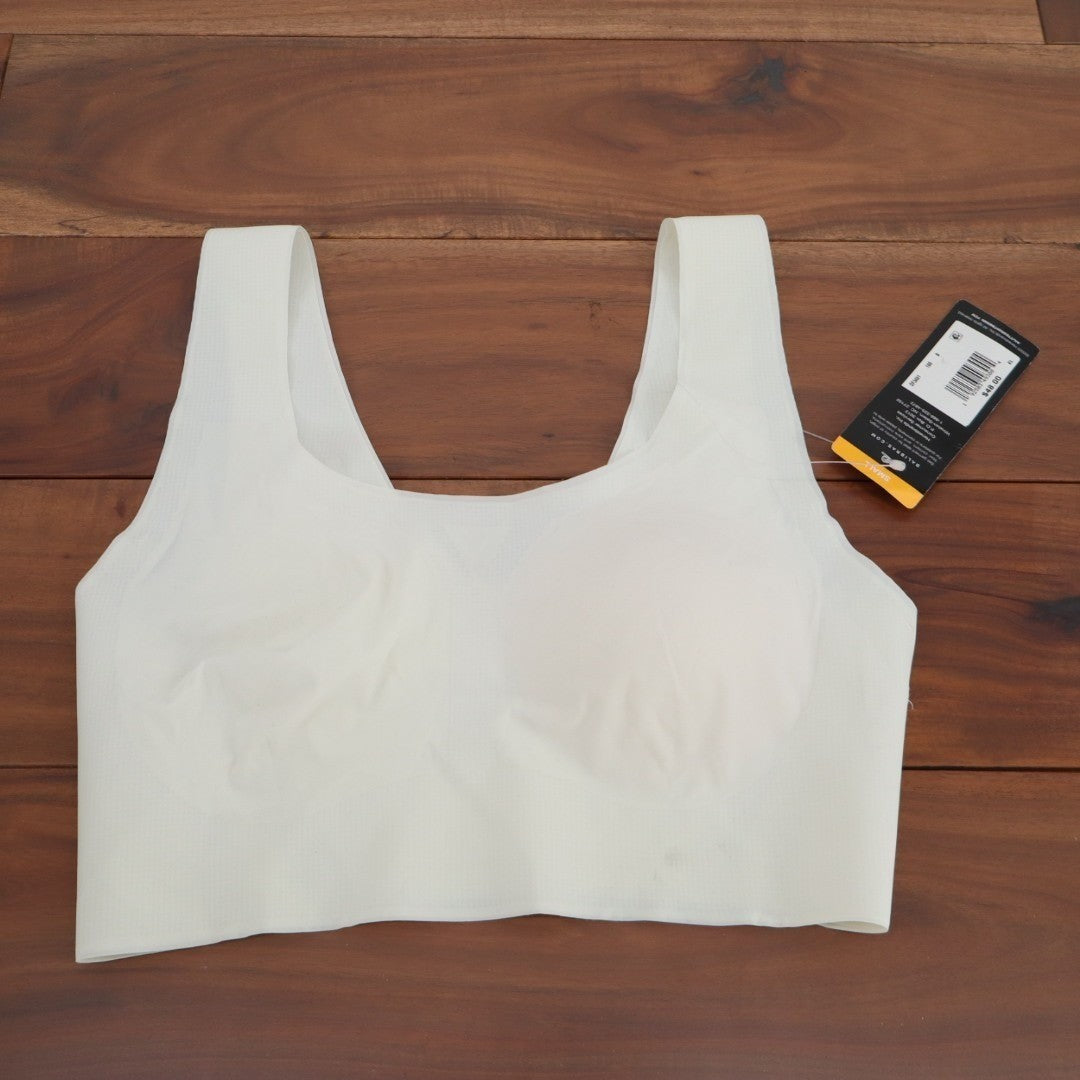 Bali Comfort Revolution EasyLite Wireless Bra Small White Stretch Wide Strap