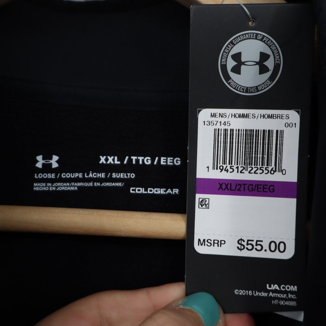 Under Armour Coldgear Armour Fleece Men's 2XL Black Long Sleeve Quarter Zip