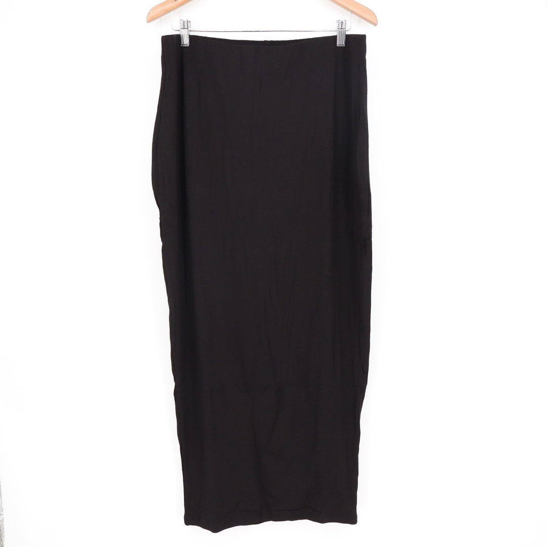 Naked Wardrobe Womens Plus 3X Black Viscose Stretch Maxi Skirt