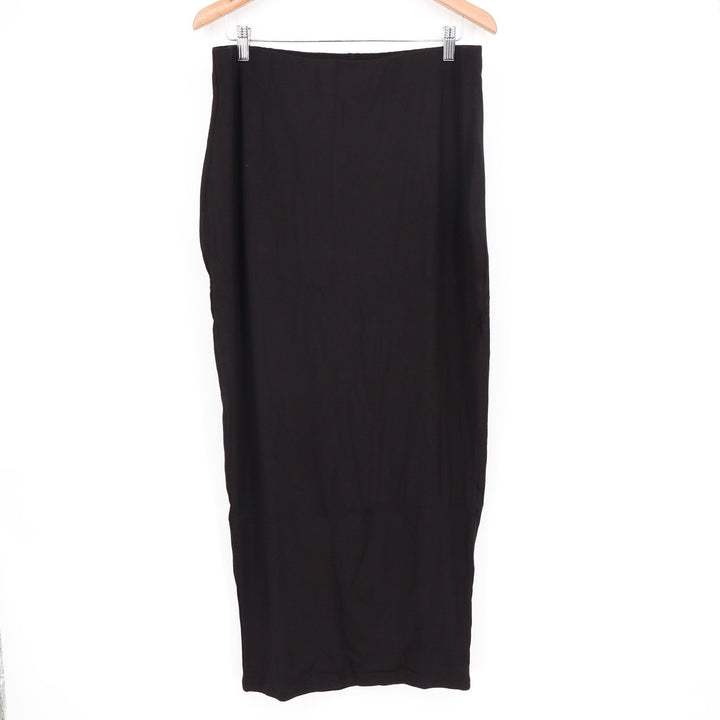 Naked Wardrobe Womens Plus 3X Black Viscose Stretch Maxi Skirt