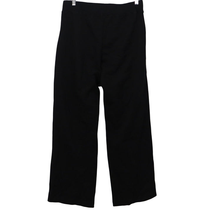 American Giant Ankle Pants Womens Large Black Cotton Pull On Wide Leg Casual