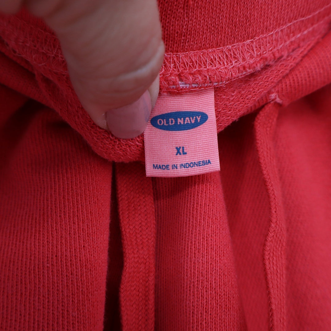 Old Navy Womens XL Red Sweat Shorts Drawstring Pockets Specially Dyed