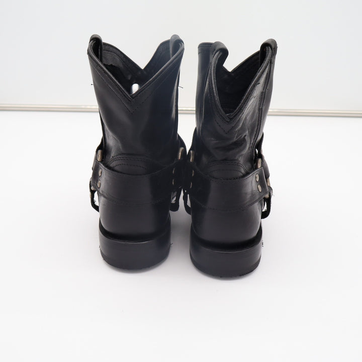 Frye Wyatt Harness 72370 Bootie Womens US 8B Black Leather Pull On Ankle Boots