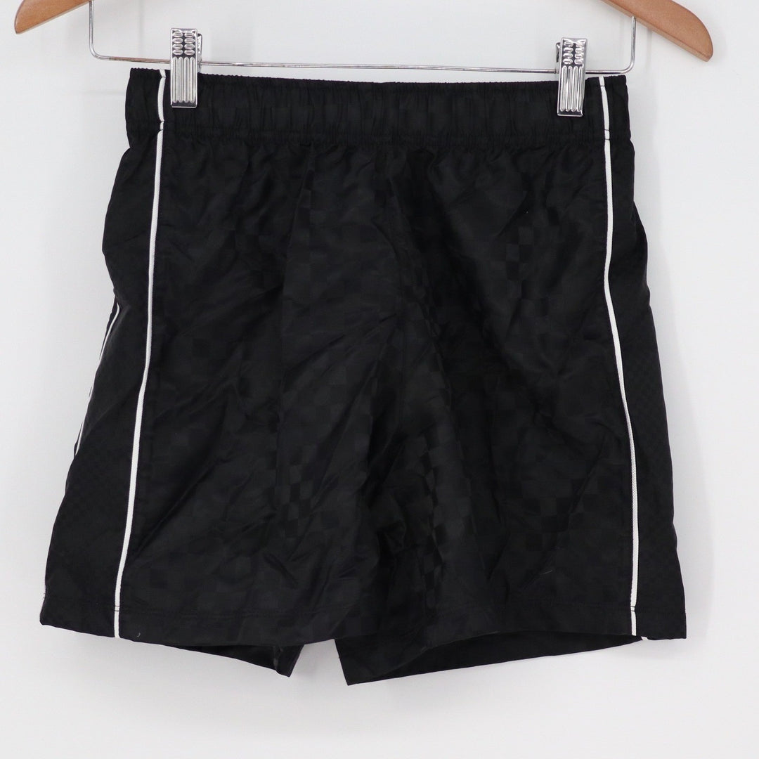DSG Boys Woven Soccer Shorts Black Checkerboard Medium 10-12