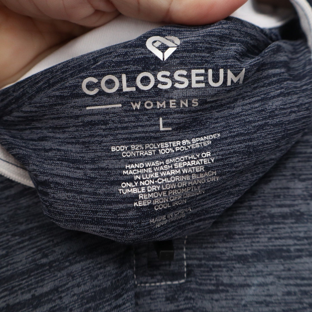 Colosseum Yale University Womens Navy Blue Space Dye 1/4 Zip Pullover Large