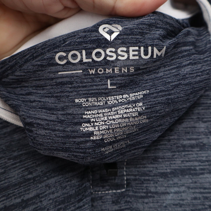 Colosseum Yale University Womens Navy Blue Space Dye 1/4 Zip Pullover Large