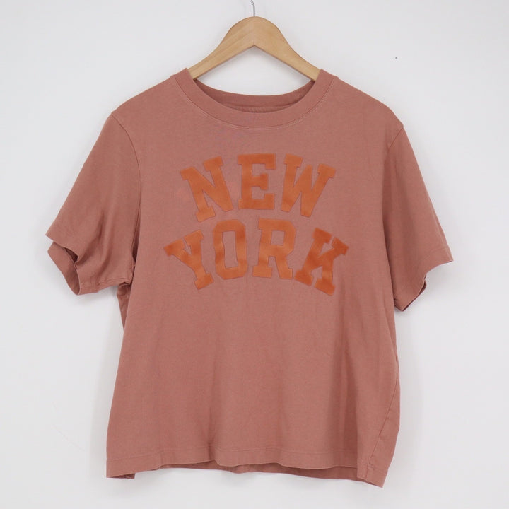 American Eagle New York Graphic T-Shirt Terracotta Pink Womens Size Medium