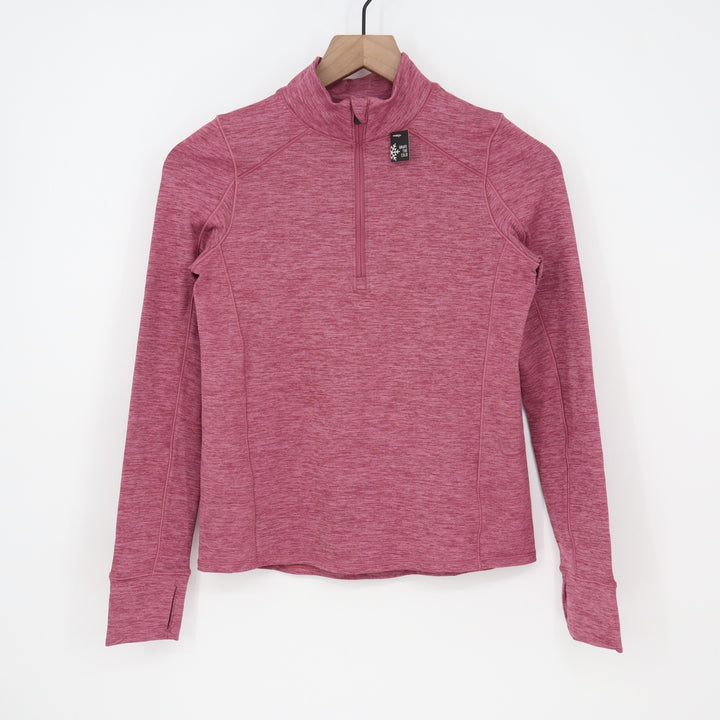 DSG Girls Rose Coffee Spacedye Cold Weather Compression 1/4 Zip Pullover L 14