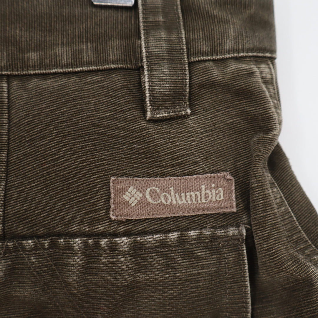 Columbia Sportswear Mens 32x30 Olive Corduroy Cargo Pants Outdoor Utility Green