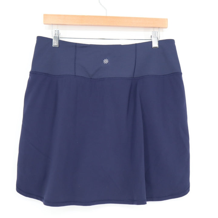 Athleta Fairway Golf Skort 16" Womens M Purple High Waist Zip Pockets Athletic