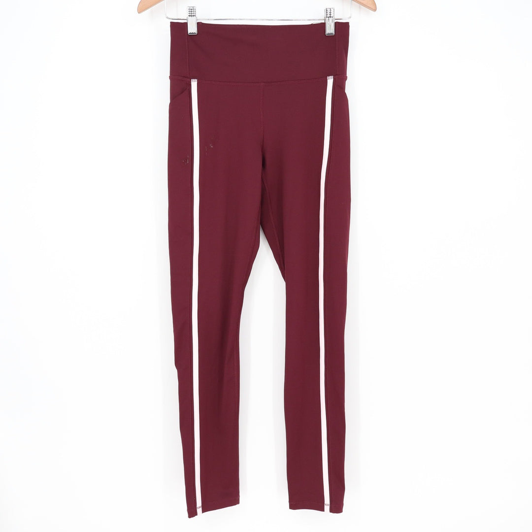 DSG Womens Activate 7/8 Leggings Team Burgundy High Rise Side Pocket Size M NWT