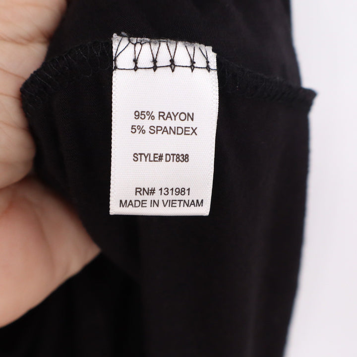 Naif Black Lattice Cage Sleeve Scoop Neck Rayon Blend Top DT838 Mens Large
