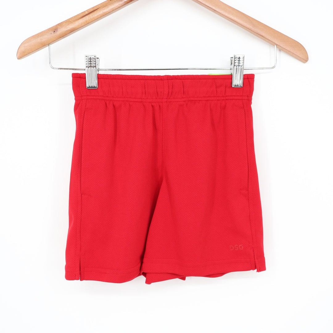 DSG Boys All Purpose Training Shorts Team Red XS 6-7 Athletic Mesh