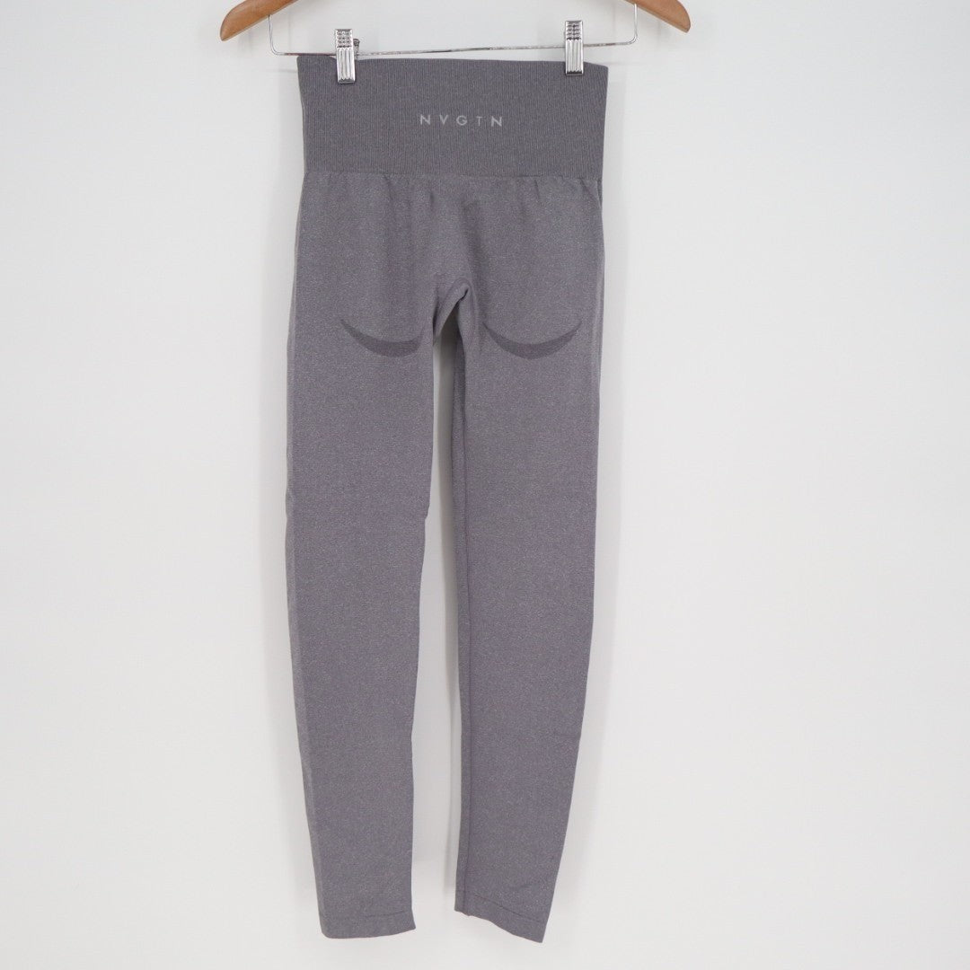 NVGTN Seamless Contour Leggings Womens Small Gray High Waist Skinny Leg Stretch